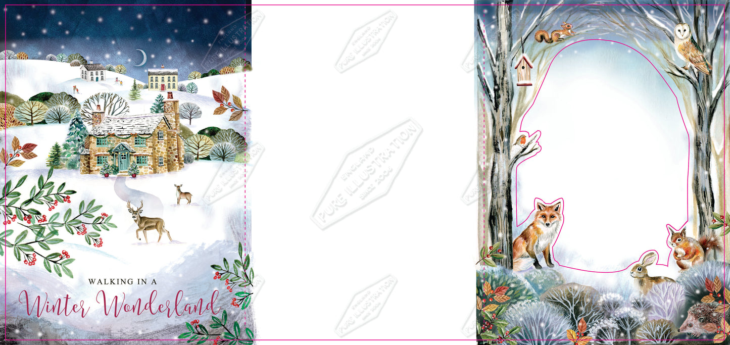 00035589DEVa - Deva Evans is represented by Pure Art Licensing Agency - Christmas Greeting Card Design