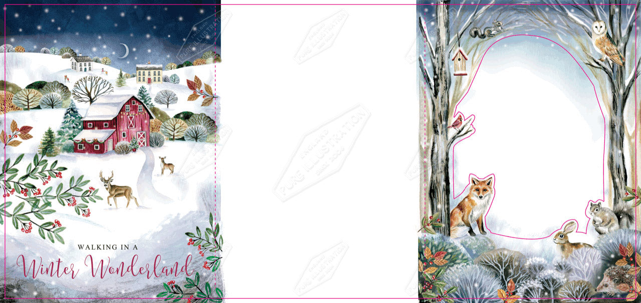 00035589DEVc - Deva Evans is represented by Pure Art Licensing Agency - Christmas Greeting Card Design