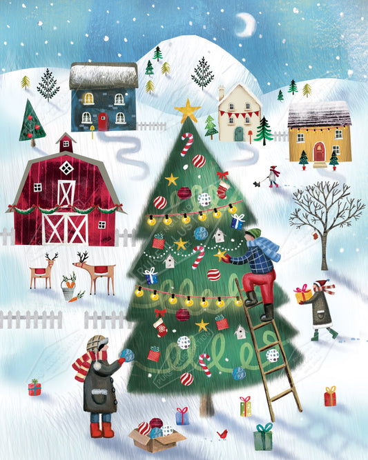 00035627DEV - Deva Evans is represented by Pure Art Licensing Agency - Christmas Greeting Card Design