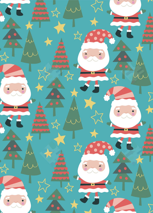 Santa Pattern by Fhiona Galloway for Pure Art Licensing and Surface Design Studio