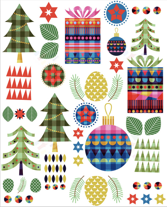 Christmas Presents and Trees Pattern by Fhiona Galloway - Pure Art Licensing Agency