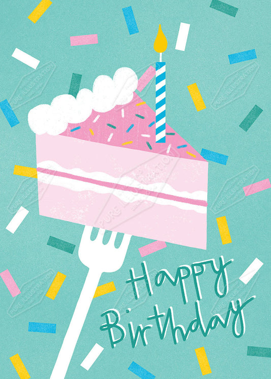 00035641LBR- Leah Brideaux is represented by Pure Art Licensing Agency - Birthday Greeting Card Design
