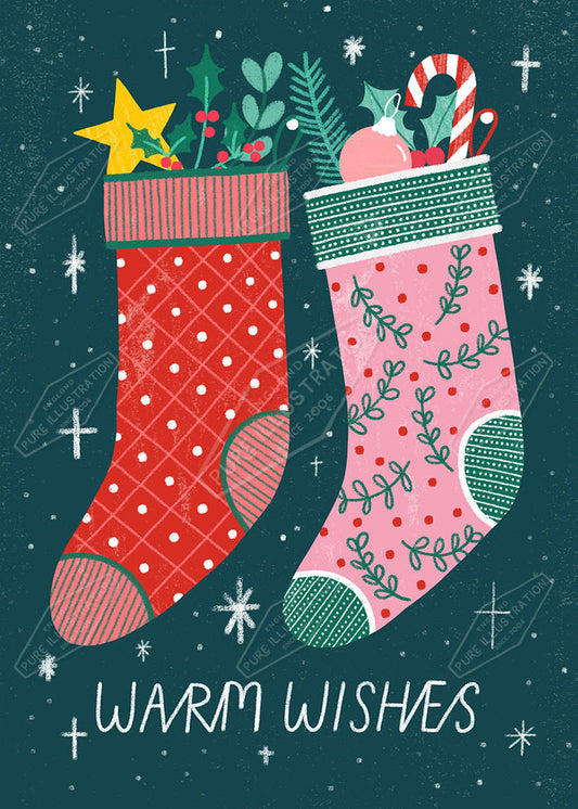 00035645LBR- Leah Brideaux is represented by Pure Art Licensing Agency - Christmas Greeting Card Design