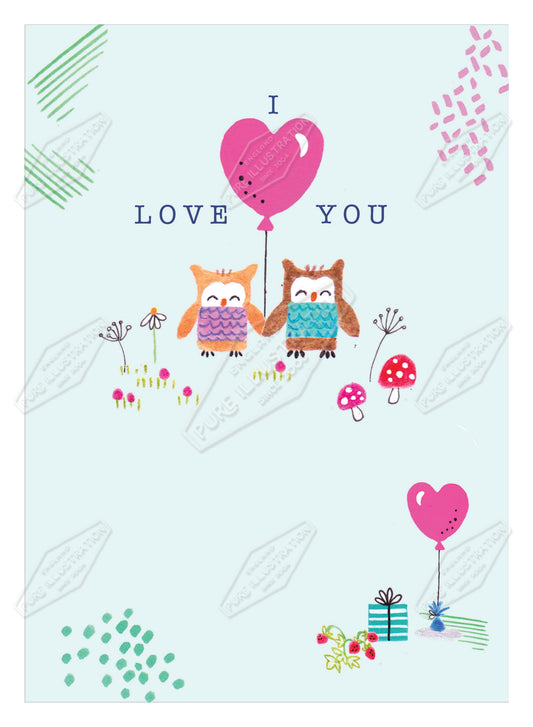 00035744AMA - Ally Marie is represented by Pure Art Licensing Agency - Valentine's Day Greeting Card Design