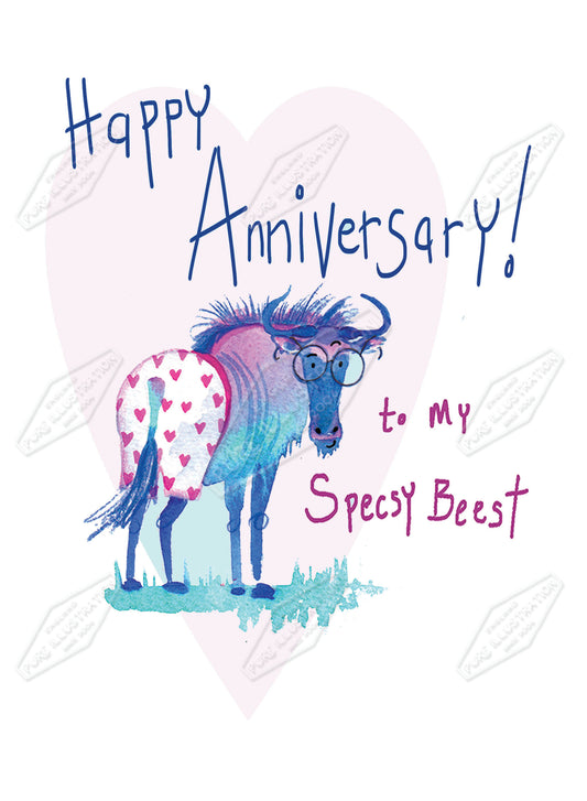 00035794AMA - Ally Marie is represented by Pure Art Licensing Agency - Anniversary Greeting Card Design