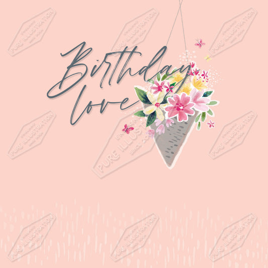 00035823SLA- Sarah Lake is represented by Pure Art Licensing Agency - Birthday Greeting Card Design