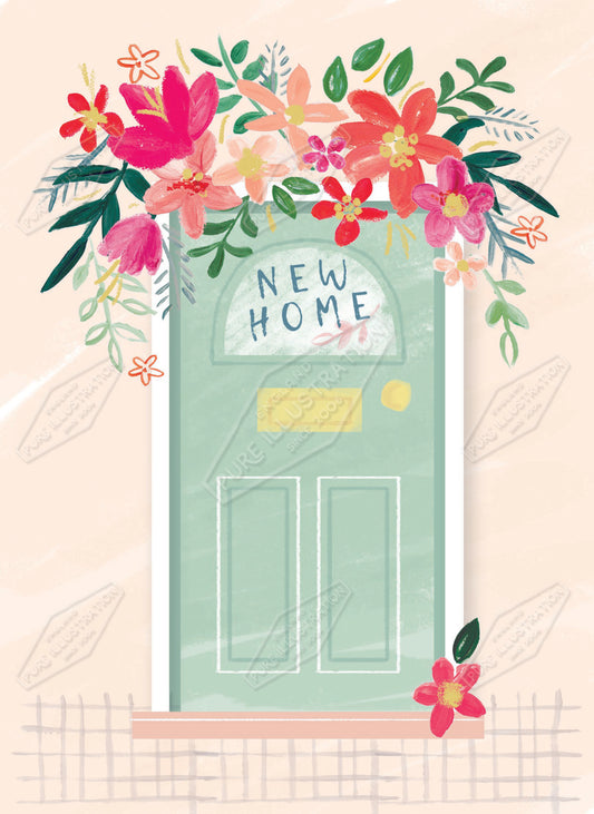 00035829SLA- Sarah Lake is represented by Pure Art Licensing Agency - New Home Greeting Card Design