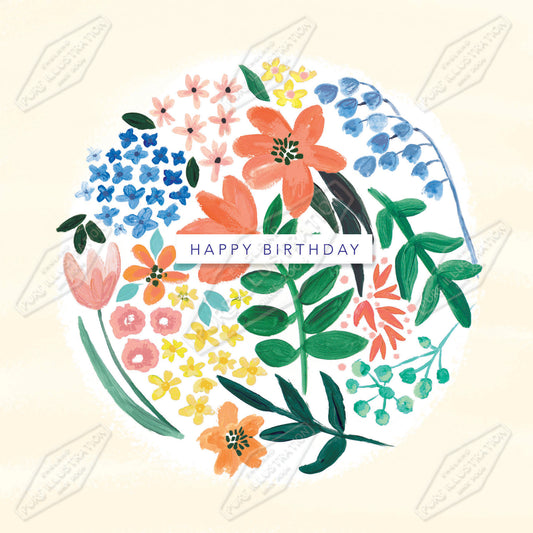 00035832SLA- Sarah Lake is represented by Pure Art Licensing Agency - Birthday Greeting Card Design