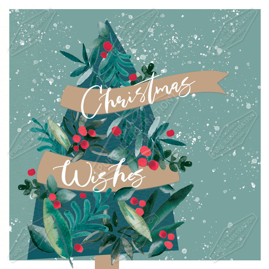 00035947SLA- Sarah Lake is represented by Pure Art Licensing Agency - Christmas Greeting Card Design