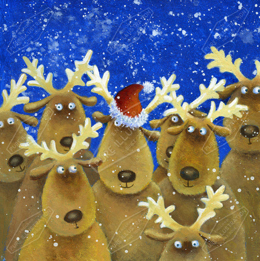 00011636JPA- Jan Pashley is represented by Pure Art Licensing Agency - Christmas Greeting Card Design