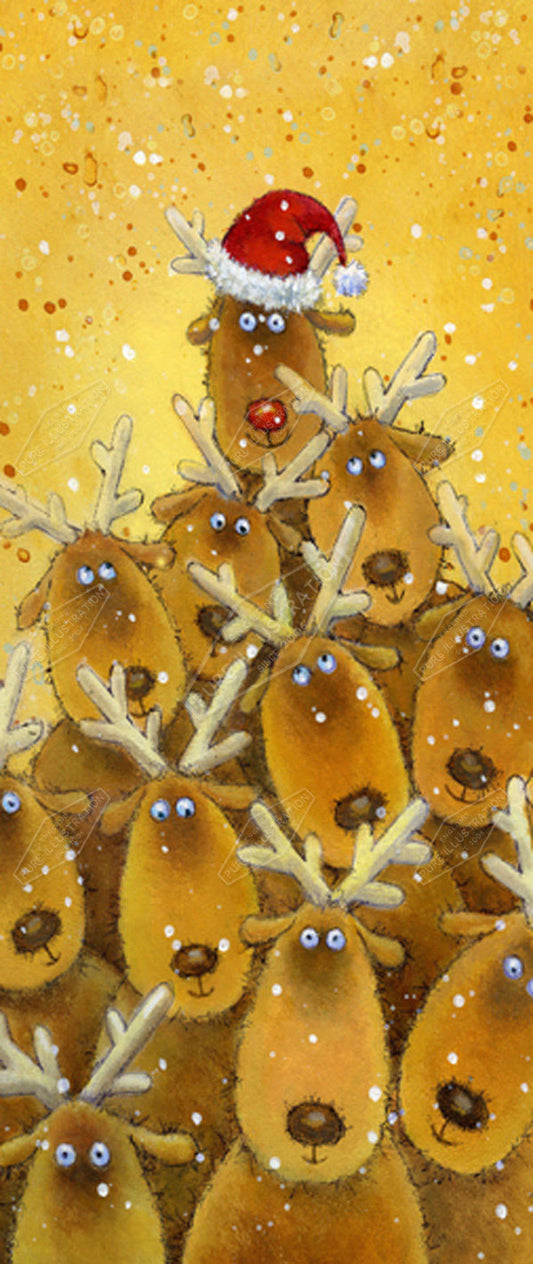 00011885JPA- Jan Pashley is represented by Pure Art Licensing Agency - Christmas Greeting Card Design