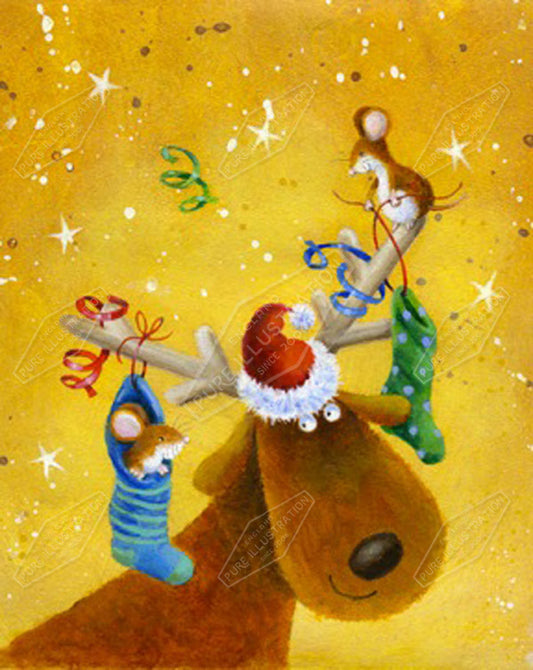 00012222JPA- Jan Pashley is represented by Pure Art Licensing Agency - Christmas Greeting Card Design