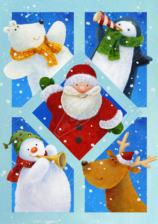 00014221JPA- Jan Pashley is represented by Pure Art Licensing Agency - Christmas Greeting Card Design