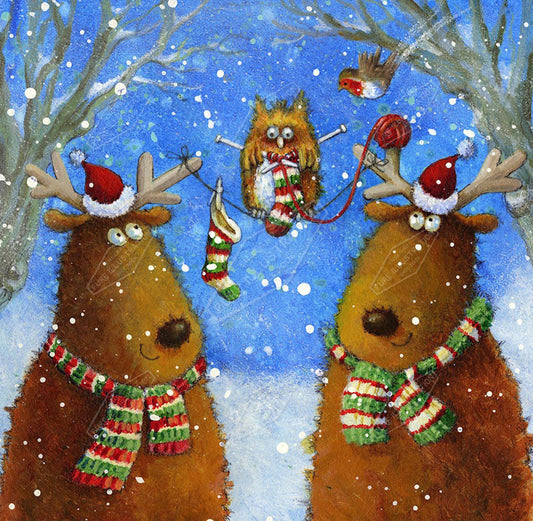 00019453JPA- Jan Pashley is represented by Pure Art Licensing Agency - Christmas Greeting Card Design