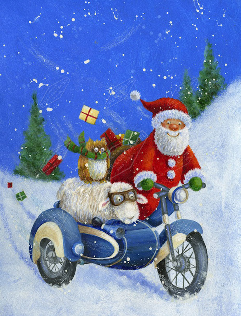 00019492JPA- Jan Pashley is represented by Pure Art Licensing Agency - Christmas Greeting Card Design