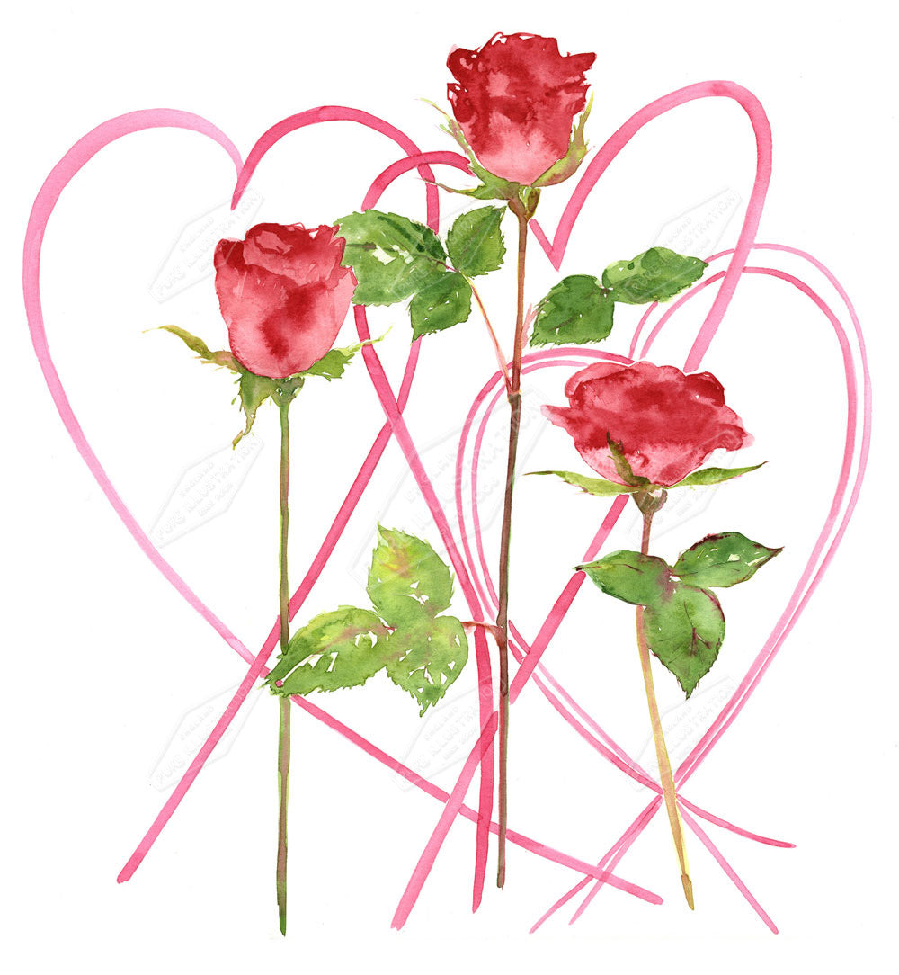 00019536AVI- Alison Vickery is represented by Pure Art Licensing Agency - Valentine's Greeting Card Design