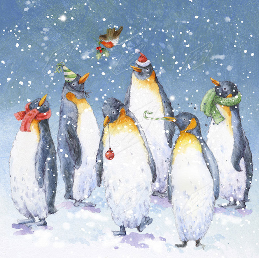 00022179JPA- Jan Pashley is represented by Pure Art Licensing Agency - Christmas Greeting Card Design
