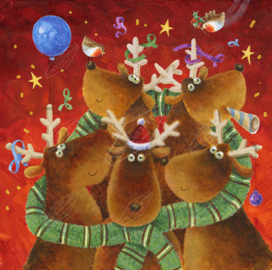 00022180JPA- Jan Pashley is represented by Pure Art Licensing Agency - Christmas Greeting Card Design