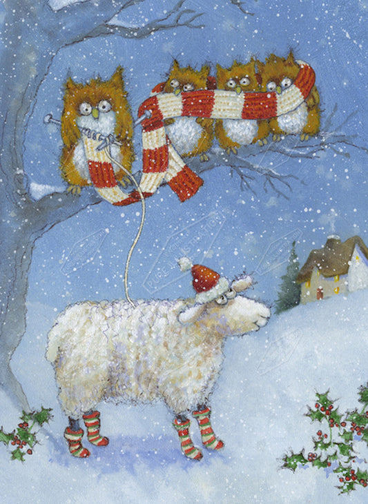 00022181JPA- Jan Pashley is represented by Pure Art Licensing Agency - Christmas Greeting Card Design