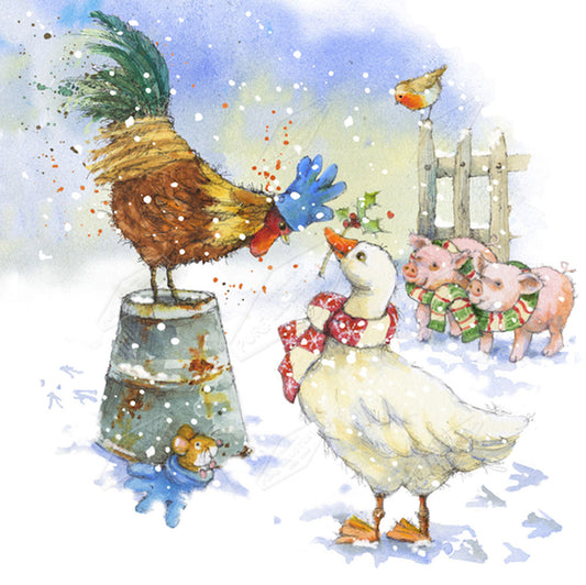 00022183JPA- Jan Pashley is represented by Pure Art Licensing Agency - Christmas Greeting Card Design