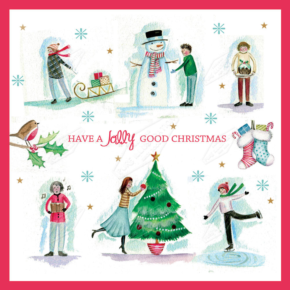 00022459DEV - Deva Evans is represented by Pure Art Licensing Agency - Christmas Greeting Card Design