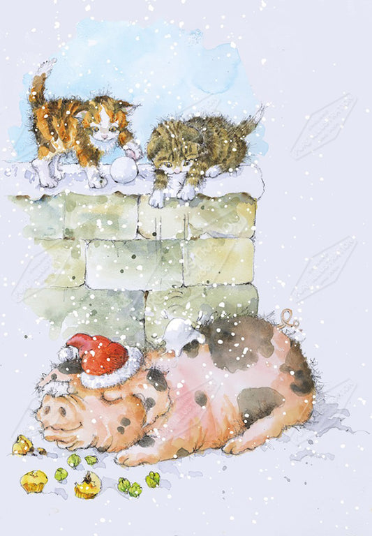 00024044JPA- Jan Pashley is represented by Pure Art Licensing Agency - Christmas Greeting Card Design