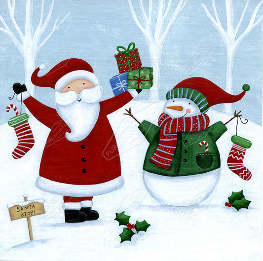 00027084AAI Folk Santa by Anna Aitken - Pure Art Licensing Agency