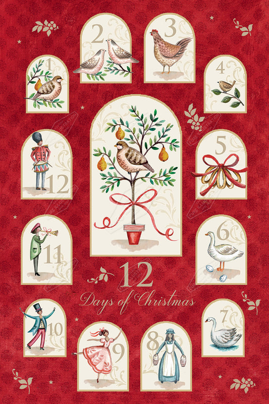 00028123DEV - Deva Evans is represented by Pure Art Licensing Agency - Christmas Greeting Card Design