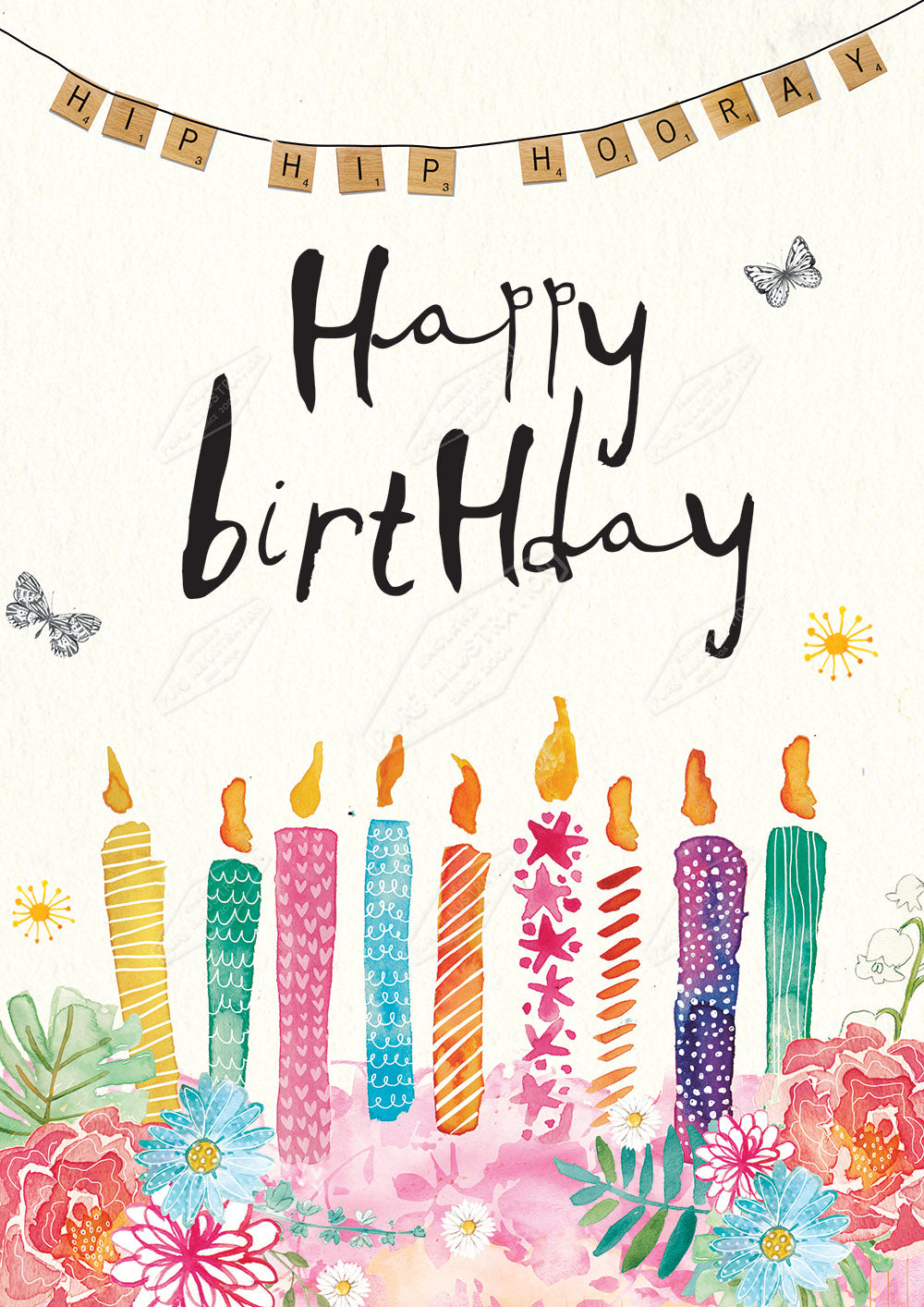00028478EST- Emily Stalley is represented by Pure Art Licensing Agency - Birthday Greeting Card Design