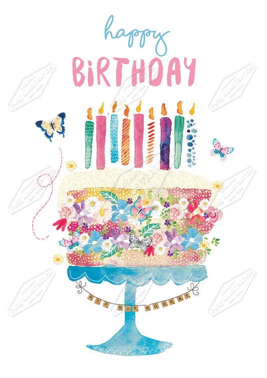00029532EST- Emily Stalley is represented by Pure Art Licensing Agency - Birthday Greeting Card Design