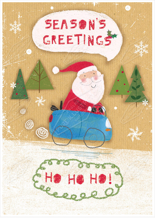 00029580CRE - Santa Christmas Card Design by Cory Reid for Pure Art Licensing and Surface Design Studio