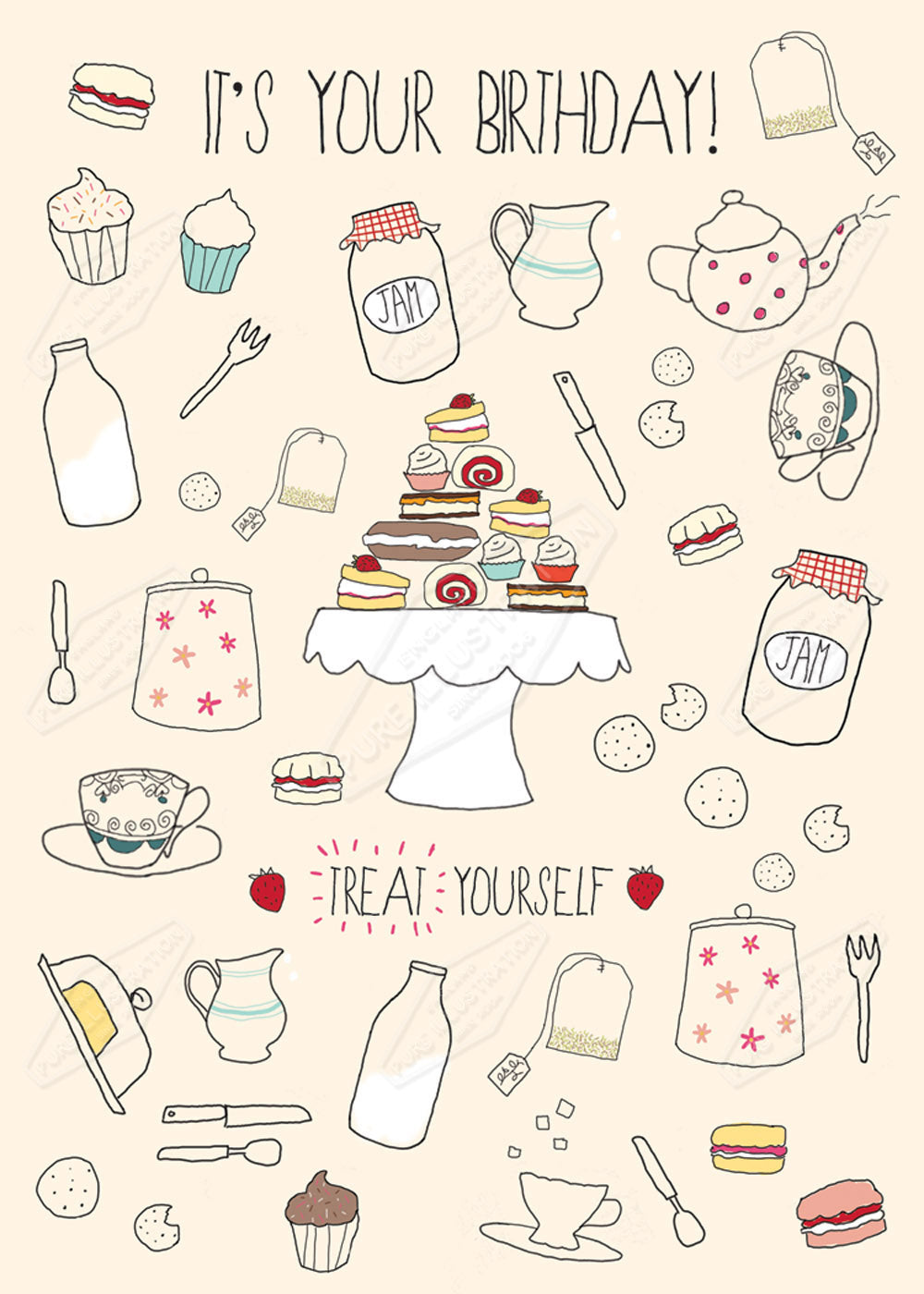 Birthday Baking Illustration by Cory Reid for Pure Art Licensing Agency & Surface Design Studio
