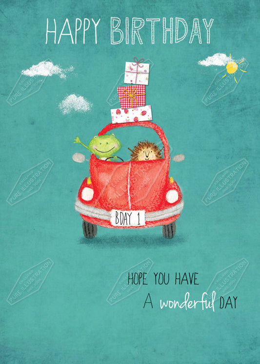 Birthday Friends Greeting Card Design by Cory Reid for Pure Art Licensing Agency & Surface Design Studio