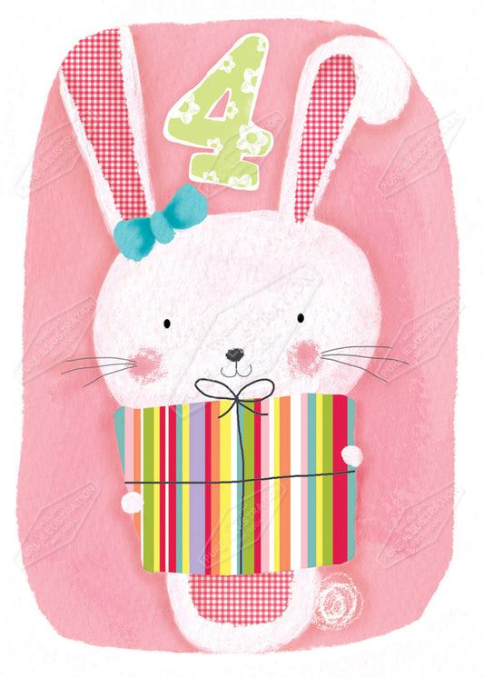 Birthday Rabbit Age Card Greeting Card Design by Cory Reid for Pure art Licensing Agency & Surface Design Studio