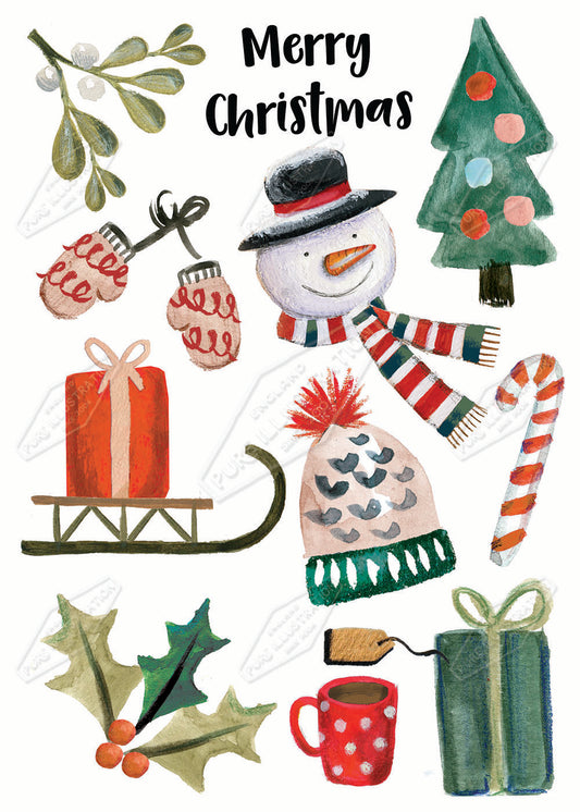 00029737DEV - Deva Evans is represented by Pure Art Licensing Agency - Christmas Greeting Card Design
