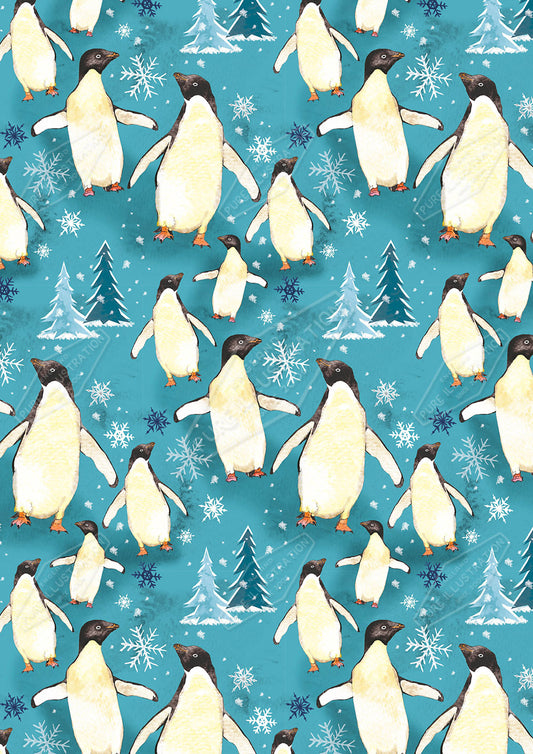 Christmas Penguins Pattern Design by Victoria Marks for Pure Art Licensing Agency & Surface Design Studio