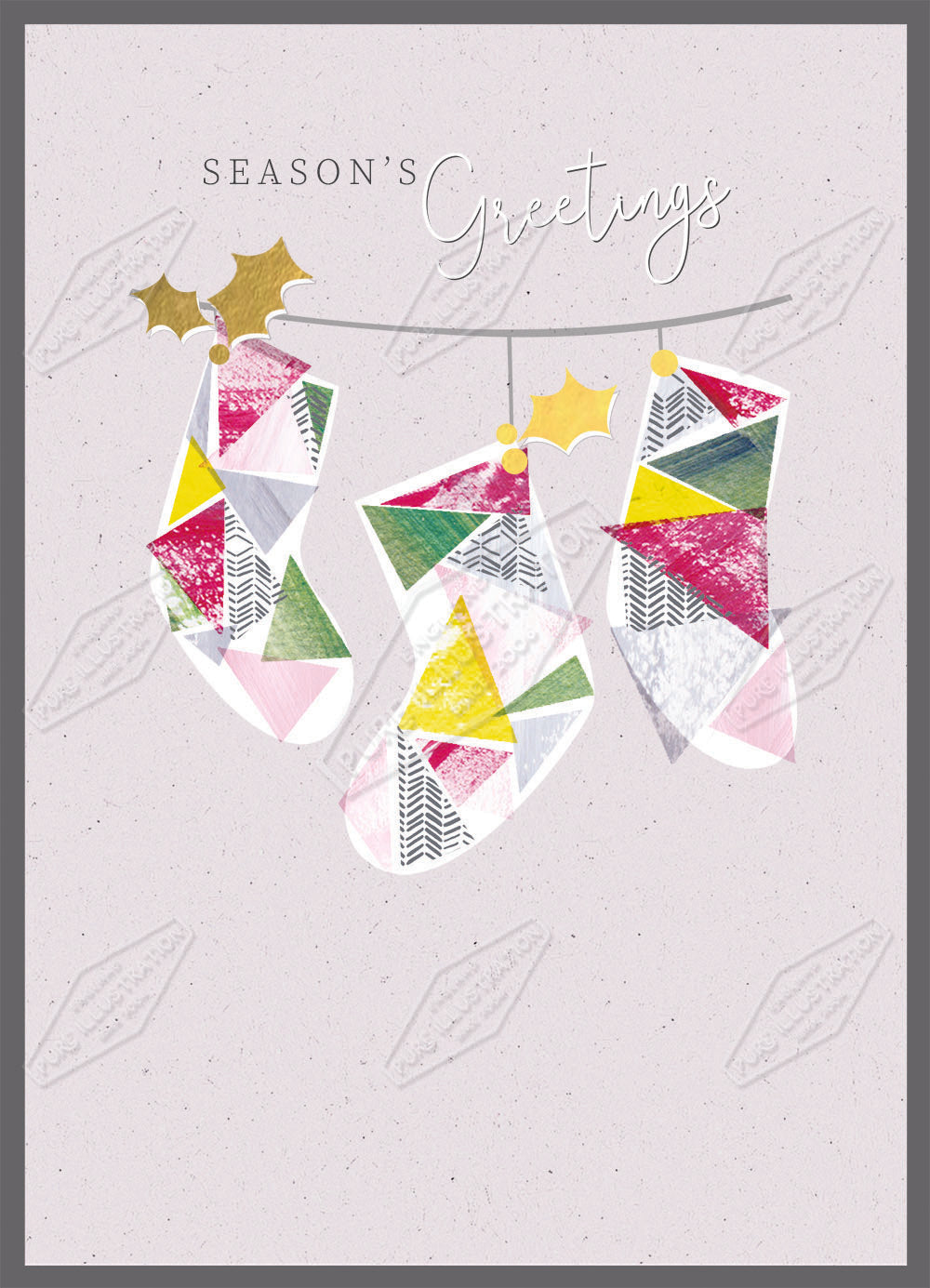 00030187SLA- Sarah Lake is represented by Pure Art Licensing Agency - Christmas Greeting Card Design