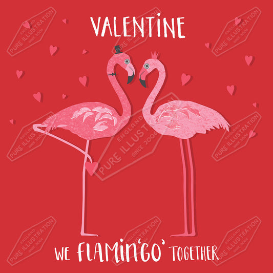 Valentines Flamingos Design by Victoria Marks for Pure Art Licensing Agency & Surface Design Studio