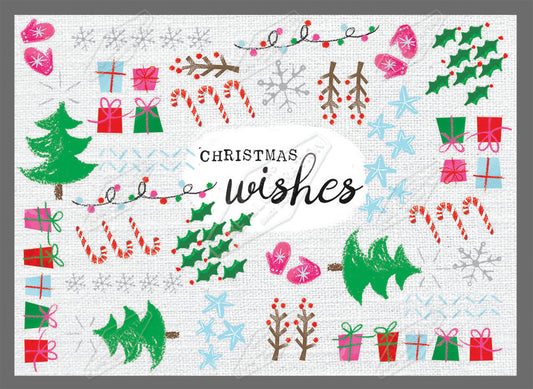 00032051SLA- Sarah Lake is represented by Pure Art Licensing Agency - Christmas Greeting Card Design