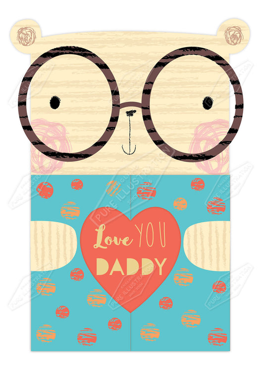 00032080AMC - Amanda McDonough is represented by Pure Art Licensing Agency - Father's Day Greeting Card Design