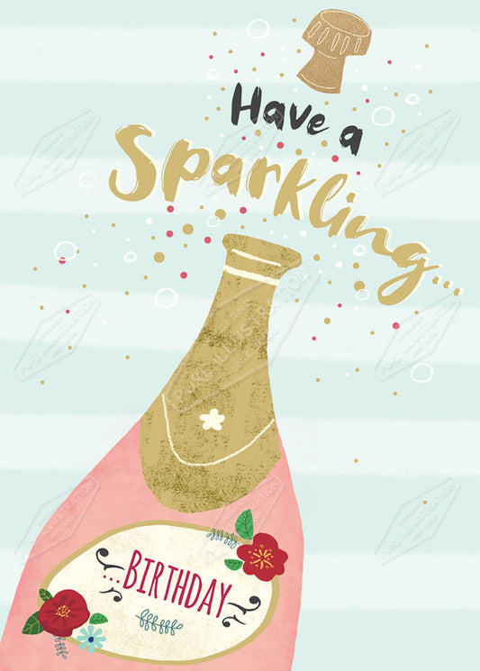Prosecco Party Greeting Card Design by Cory Reid for Pure Art Licensing Agency & Surface Design Studio