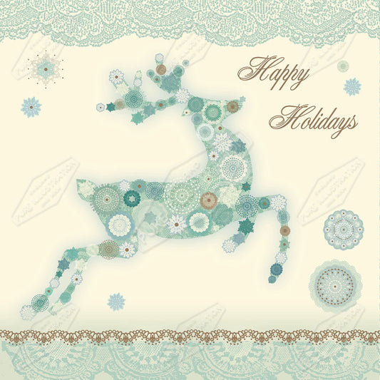 00032215KSP- Kerry Spurling is represented by Pure Art Licensing Agency - Christmas Greeting Card Design