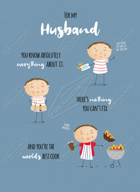 Husband Birthday by Cory Reid for Pure Art Licensing Agency & Surface Design Studio
