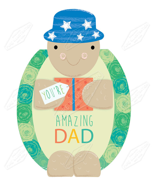 00032841AMC - Amanda McDonough is represented by Pure Art Licensing Agency - Father's Day Greeting Card Design