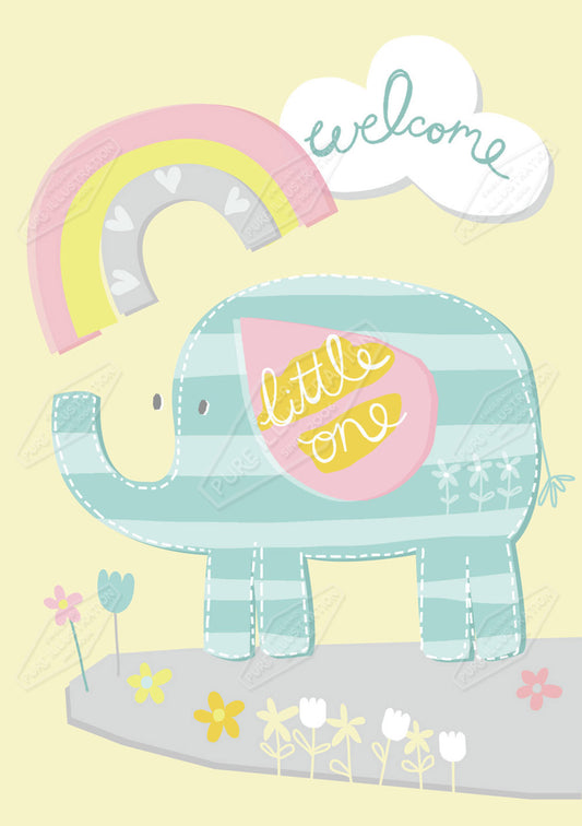 00032843KSP- Kerry Spurling is represented by Pure Art Licensing Agency - New Baby Greeting Card Design