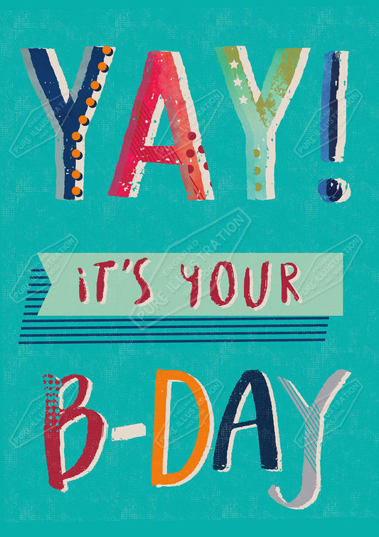 00033190KSP- Kerry Spurling is represented by Pure Art Licensing Agency - Birthday Greeting Card Design
