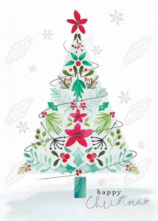 00033483SLA- Sarah Lake is represented by Pure Art Licensing Agency - Christmas Greeting Card Design