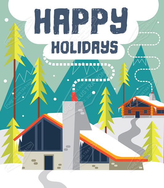 00033530RSW - Luke Swinney is represented by Pure Art Licensing Agency - Christmas Greeting Card Design