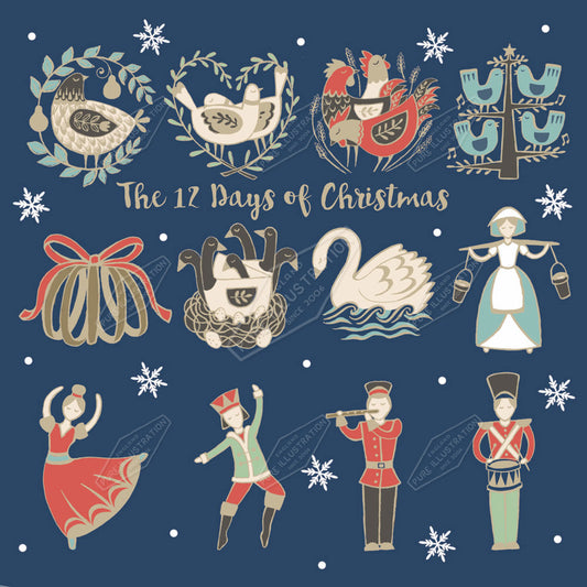 00033538DEV - Deva Evans is represented by Pure Art Licensing Agency - Christmas Greeting Card Design