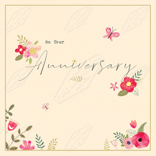 Anniversary Greeting Card Design by Cory Reid - Pure Art Licensing Agency & Surface Design Studio